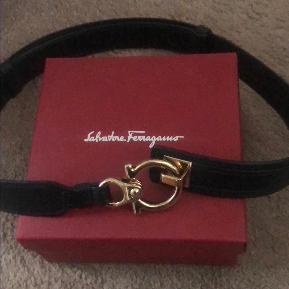 Like new! Black Ferragamo belt